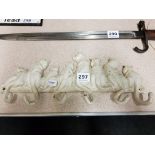 CAST IRON SIGN - COAT HANGER, CATS