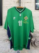 NORTHERN IRELAND MATCH WORN TOP - PHILIP MULRYNE