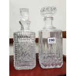 2 CUT GLASS DECANTERS