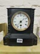 VICTORIAN SLATE AND MARBLE CLOCK