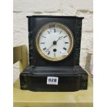 VICTORIAN SLATE AND MARBLE CLOCK