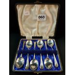 CASED SET OF 6 SILVER SPOONS