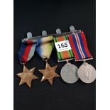 SET OF 4 WW2 MEDALS