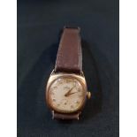 GENTS 9CT GOLD WRISTWATCH