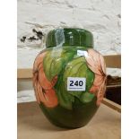 ANTIQUE MOORCROFT GINGER JAR AND LID A/F