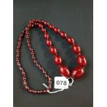 VINTAGE BEADS CHERRY AMBER