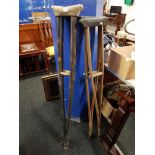 2 PAIRS OF ANTIQUE CRUTCHES