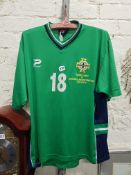 NORTHERN IRELAND MATCH WORN TOP - JEFF WHITLEY