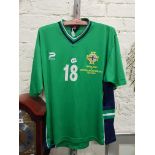 NORTHERN IRELAND MATCH WORN TOP - JEFF WHITLEY