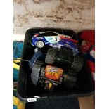 BOX OF REMOTE CONTROL CARS