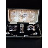 SILVER CRUET SET