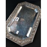 DECORATIVE SILVER TRAY APPROX 550G CONTINENTAL SILVER