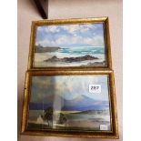 PAIR OF ANTIQUE OIL PAINTINGS W.K.MCCAUGHAN