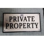 CAST IRON SIGN - PRIVATE PROPERTY
