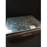 LARGE SILVER CIGAR BOX WITH HEAVY SOLID LID EXCELLENT CONDITION 630G HALLMARKED 935