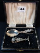 ANTIQUE SILVER CHRISTENING SET