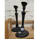 CAST IRON CANDLESTICKS