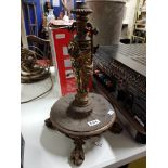 ANTIQUE OIL LAMP BASE