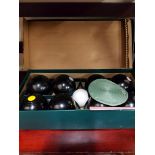 SET OF BOXED INDOOR CARPET BOWLS