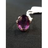 SILVER AMETHYST SET RING