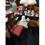 GEORGIAN CHAIR AND 2 EDWARDIAN CHAIRS