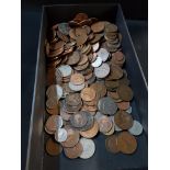 BOX OF OLD COINS