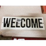 CAST IRON SIGN - WELCOME