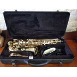 CASED SAXOPHONE