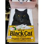 BLACK CAT ENAMEL SIGN