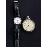 LIMIT NO.2 FOR J GREAVES OPEN FACED POCKET WATCH & GENTS ROAMER ROLLED GOLD WRIST WATCH