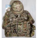 BRITISH ARMY AFGHANISTAN ISSUE MTP OSPREY MKIV FULL BODY ARMOUR WITH POUCHES, FILLER, 2 BALLISTIC