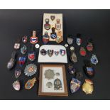 LARGE QUANTITY OF ANTIQUE AND VINTAGE EUROPEAN POLICE BADGES