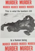 ROYAL ULSTER CONSTABULARY POSTER - MURDER THIS IS WHAT THE BOMBERS DID TO A HUMAN BEING (LA MON