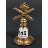 WW1 BRITISH ARMY MACHINE GUN CORPS TRENCH ART CANDLE SNUFFER/PAPERWEIGHT