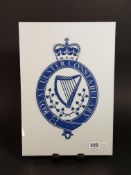 ROYAL ULSTER CONSTABULARY PERSPEX INSERT FOR STATION LIGHT