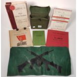LOT OF BRITISH ARMY MANUALS, LEAFLETS AND RARE 58 PATTERN POUCH