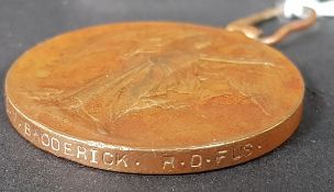 WORLD WAR 1 MEDAL TO 13211 PTE M.BRODERICK R.D.FUS (ROYAL DUBLIN FUSILIERS)