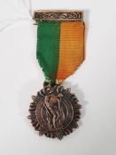 ORIGINAL 1916 EASTER RISING MEDAL STAMPED TO BACK UVF 36TH SOMME