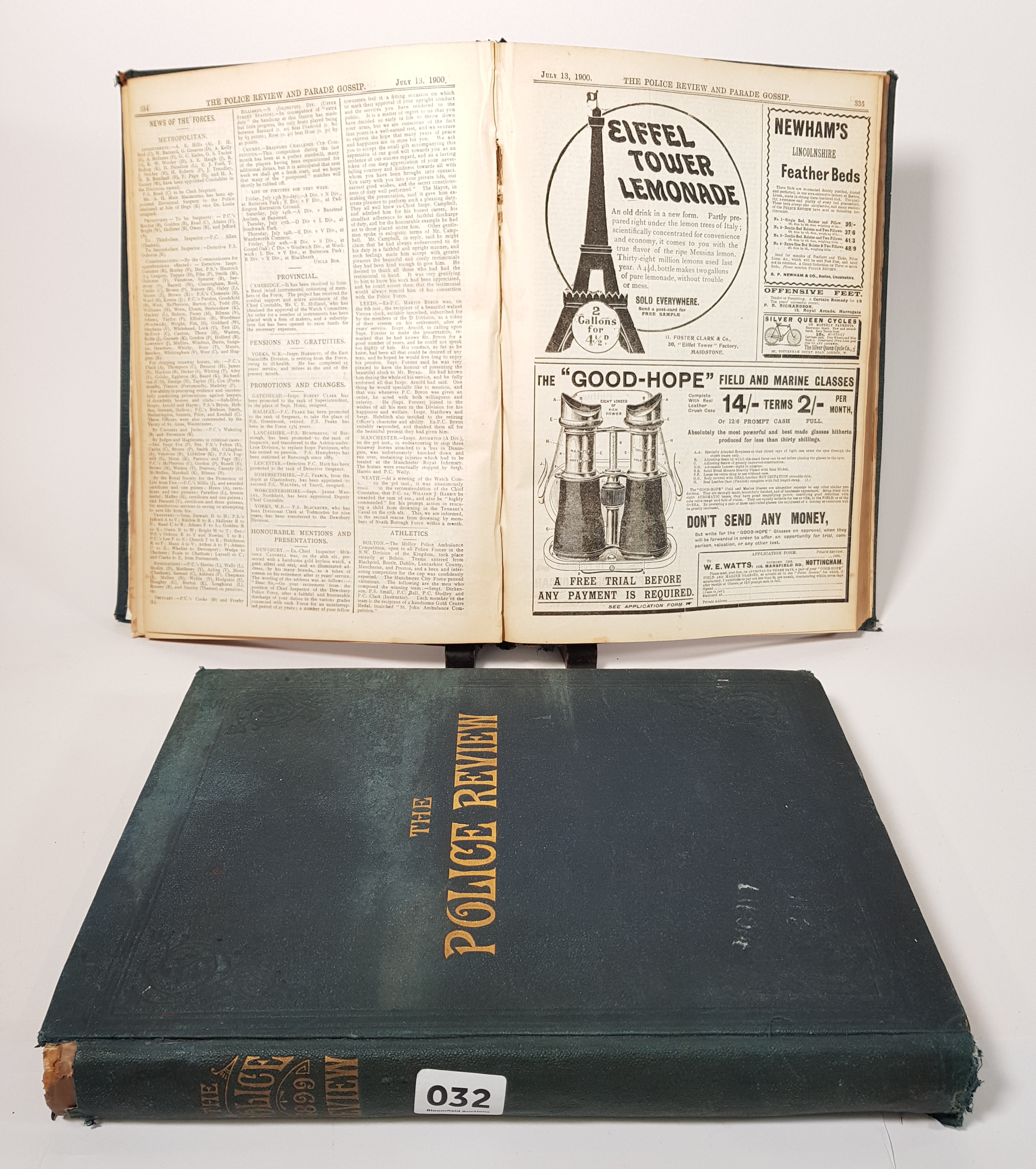 2 VOLUMES OF THE POLICE REVIEW 1899 AND 1900