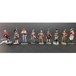 9 HAND PAINTED MILITARY FIGURES A/F