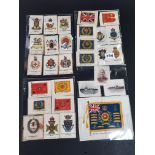 26 X 1920'S SILK CIGARETTE CARDS FEATURING FLAGS AND BADGES OF IRISH, SCOTTISH, WELSH AND ENGLISH