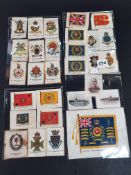 26 X 1920'S SILK CIGARETTE CARDS FEATURING FLAGS AND BADGES OF IRISH, SCOTTISH, WELSH AND ENGLISH