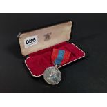 CASED QUEEN ELIZABETH II SILVER IMPERIAL SERVICE MEDAL NAMED TO FREDERICK DONALD WILLIAMS