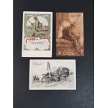 3 WW1 GERMAN POSTCARDS