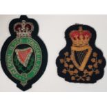 QC ROYAL ULSTER CONSTABULARY HEAD CONSTABLES PATCH AND BLAZED BADGE