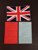 BRITISH ARMY FALKLANDS UNION FLAG DECAL STICKER FROM LANDROVER AND 2 NORTHERN IRELAND AIDE MEMOIRE