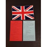 BRITISH ARMY FALKLANDS UNION FLAG DECAL STICKER FROM LANDROVER AND 2 NORTHERN IRELAND AIDE MEMOIRE