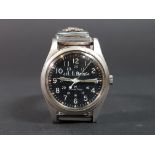 AMERICAN MILITARY TYPE HAMILTON STAINLESS STEEL WORKING ORDER