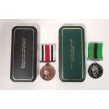 ROYAL ULSTER CONSTABULARY RESERVE LONG SERVICE MEDAL AND ROYAL ULSTER CONSTABULARY SERVICE MEDAL