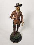 LARGE METAL FIGURE OF OLIVER CROMWELL